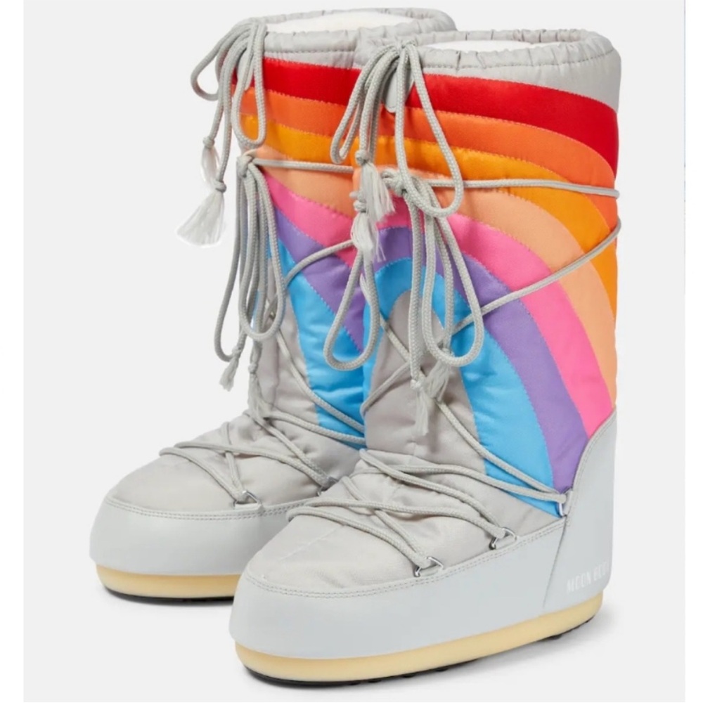 Moon Boot Icon Rainbow Snow Boots NWOB - Picture 8 of 17